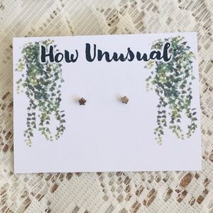 NWOT Mini Gold Star Stud Earrings